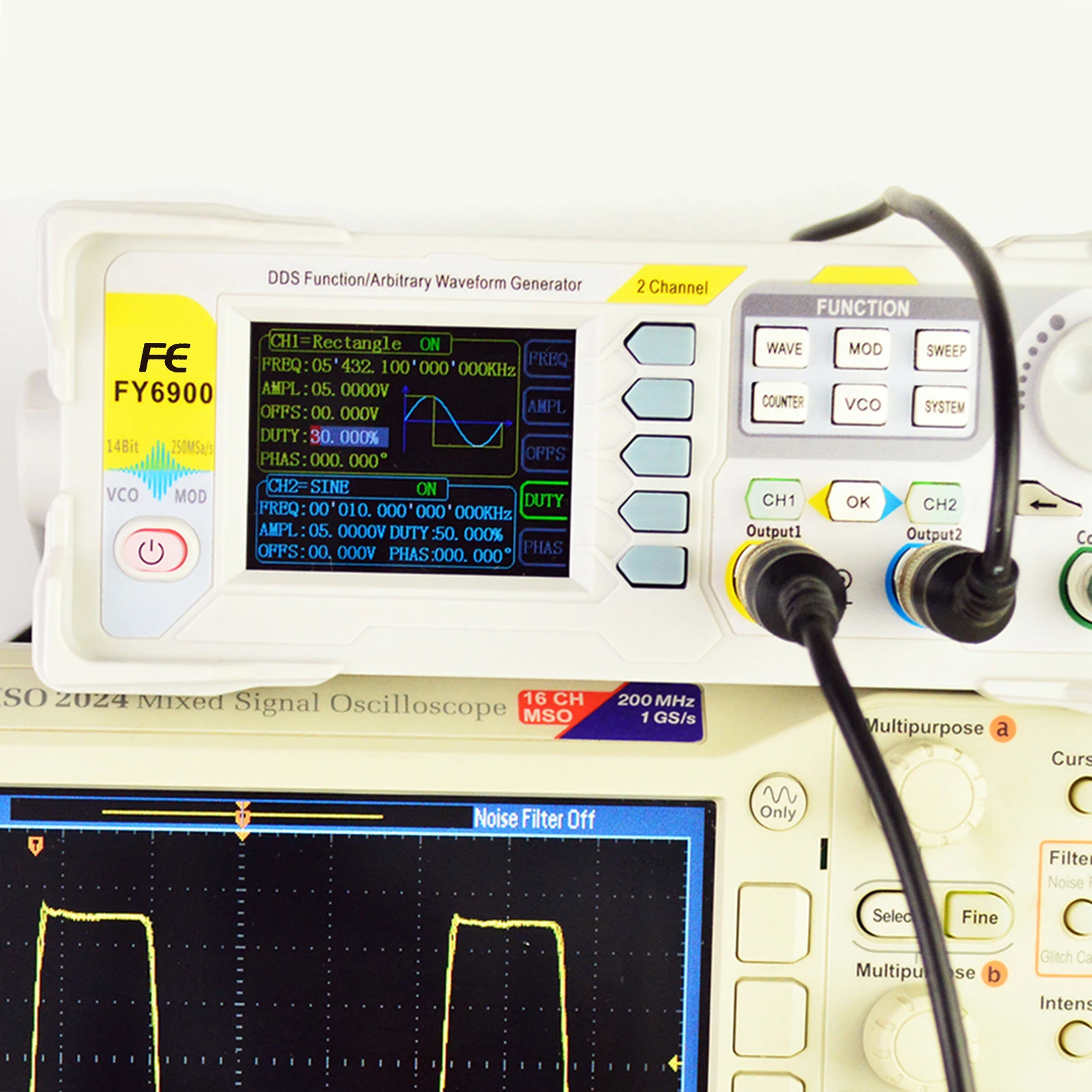 Fy Mhz Function Signal Generator Dds Dual Channel Function