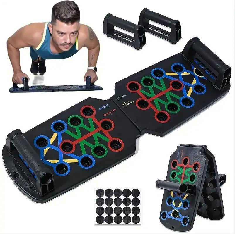 Portable Multifunctional Push Up Board Set With Handles Foldable