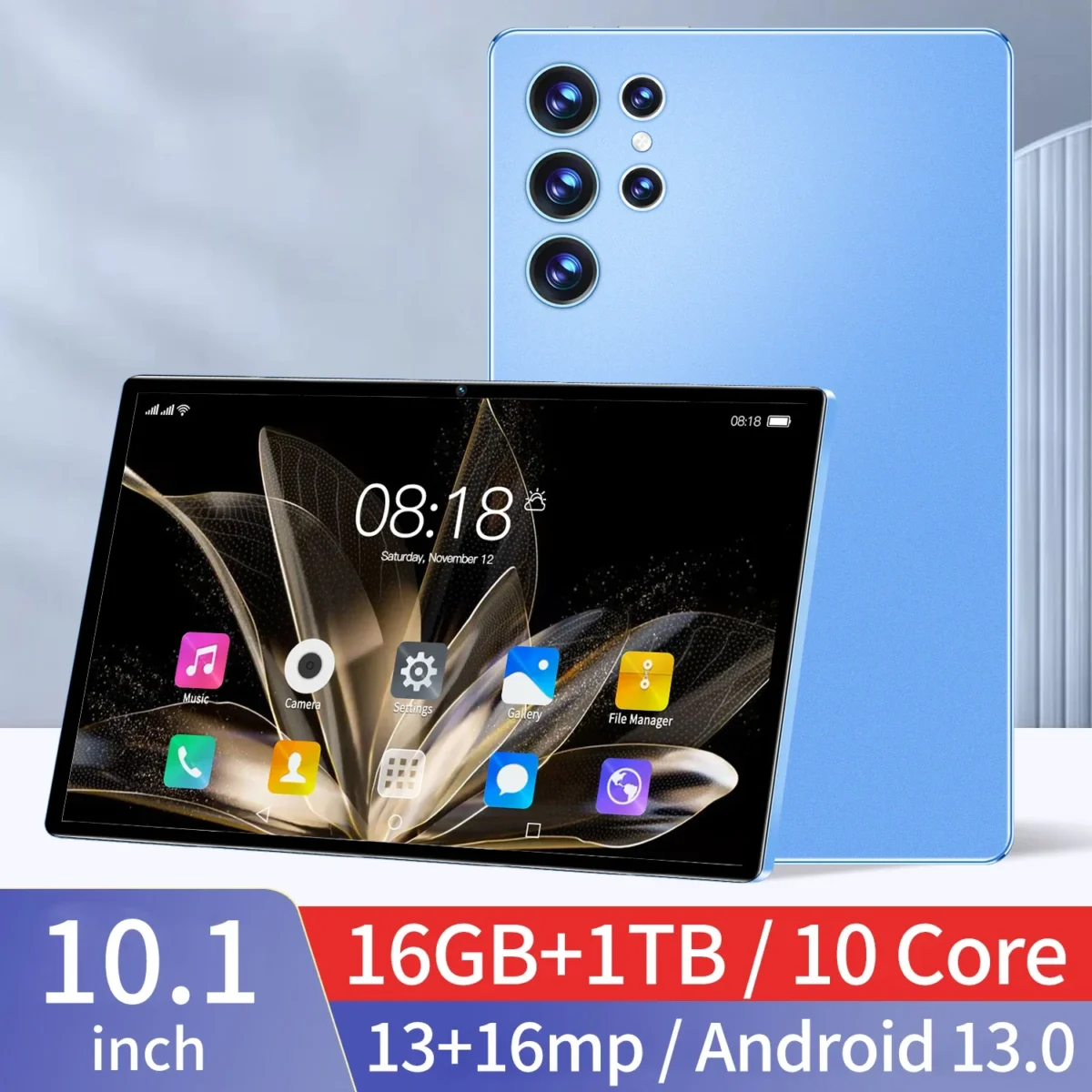 VASOUN Android 13 Tablet 10.1, 12GB(6+6 Expand) RAM, 128GB ROM, Octa Core,  Dual