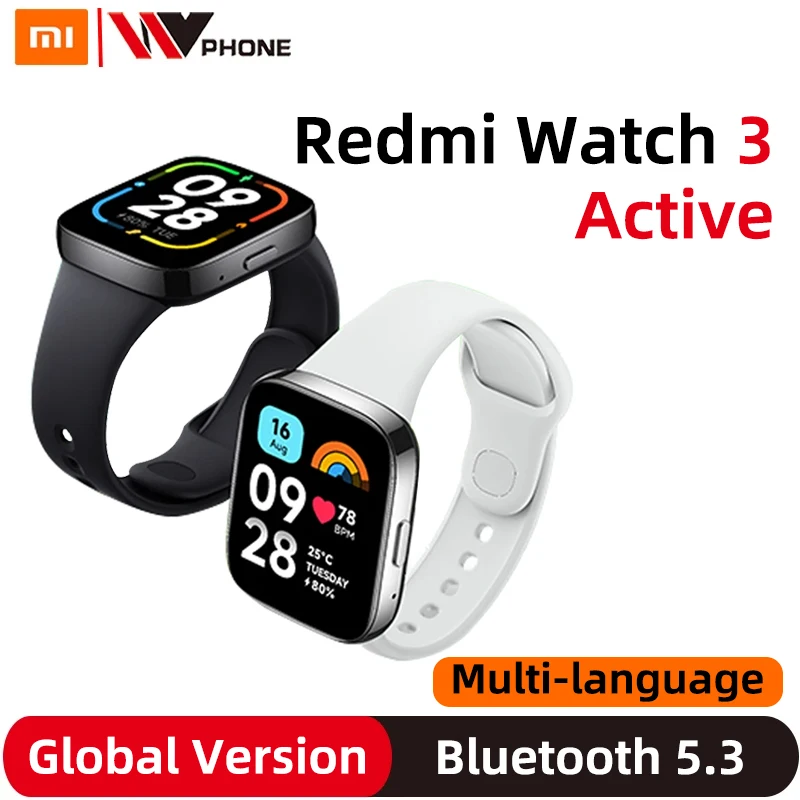 Global Version Xiaomi Redmi Watch 3 Active 1.83 Display 5ATM Waterproof Bluetooth Phone Call 100 Sport Modes New Arrivals Gearbest