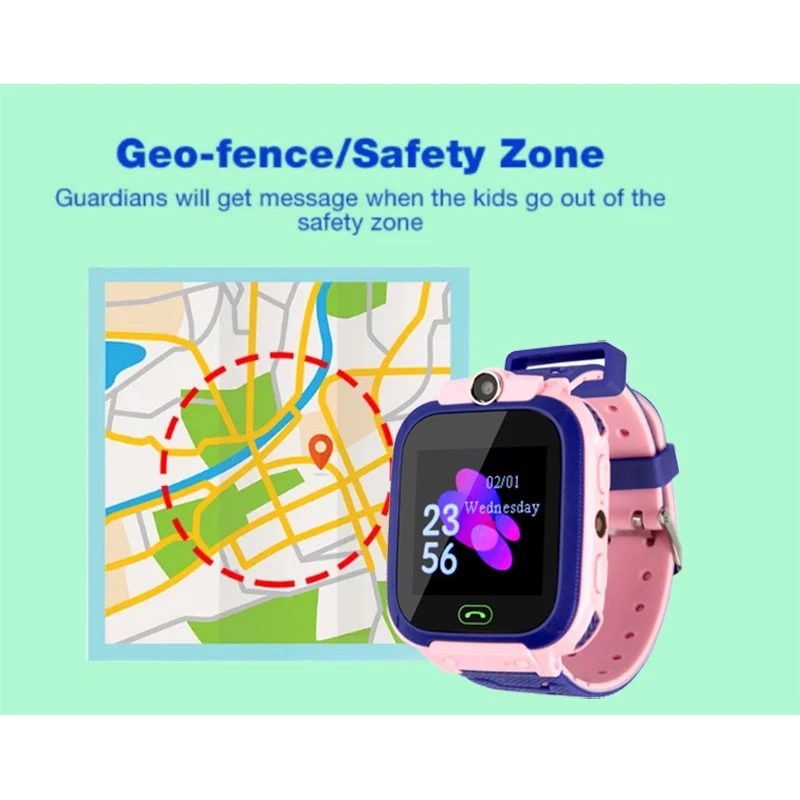 Children Smartwatch Wrist Kids Smart Watch Boys Girls GPS Tracker ...