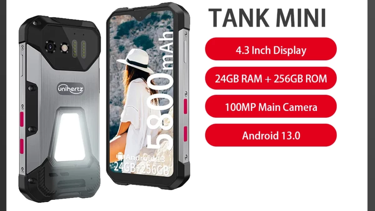 Unihertz Tank Mini Rugged Smartphone Android 13 Octa Core 4.3 Inch