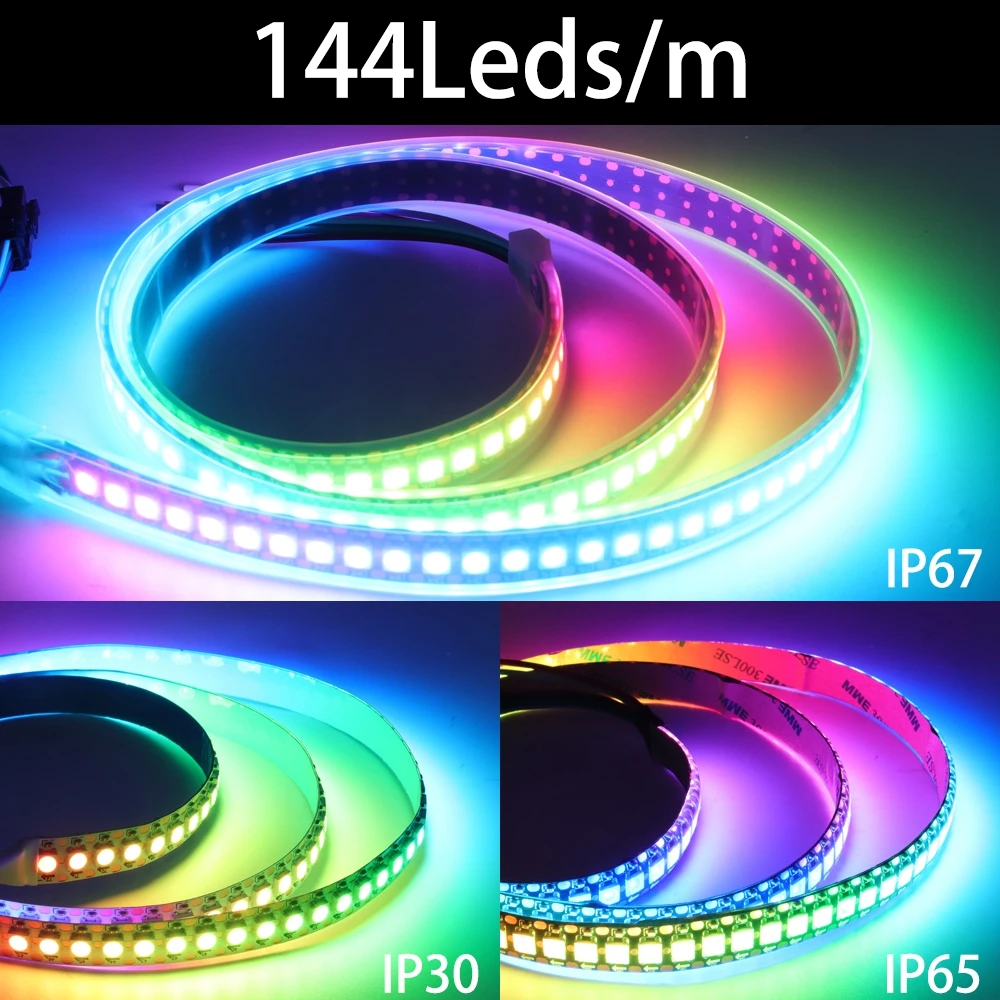 WS2812B Smart Pixel RGB Led Strip Light WS2812 Individually Addressable ...