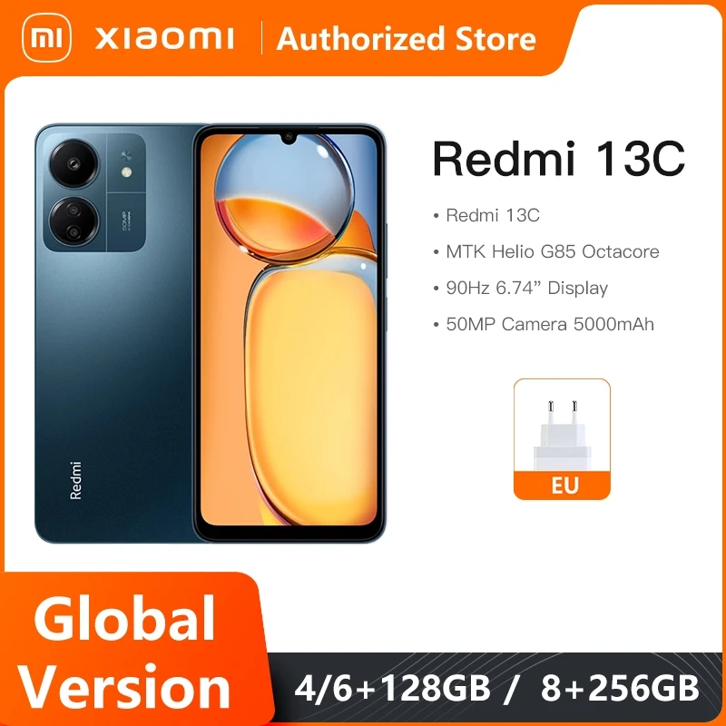 グローバル版 Xiaomi Redmi 13C MIUI 14 スマートフォン MTK Helio G85 オクタコア 50MP カメラ  5000mAh 90Hz 6.74 インチ ディスプレイ : Gearbest