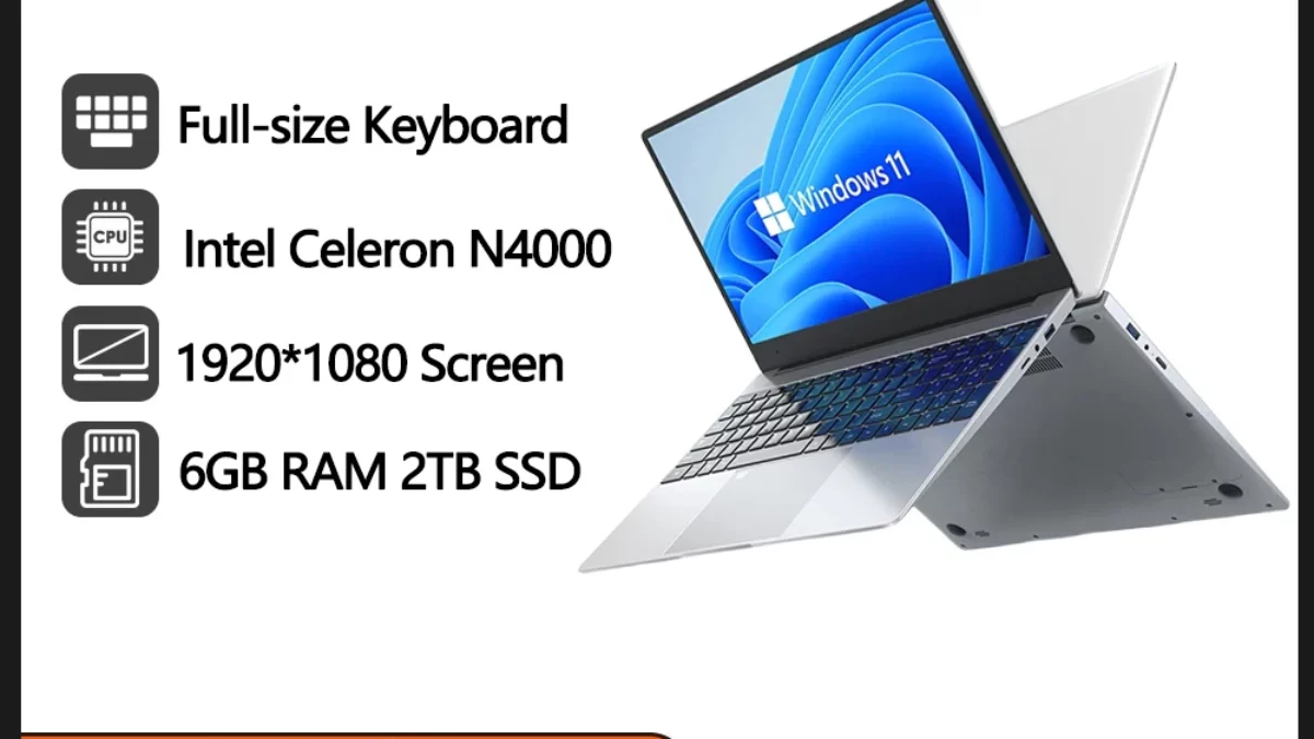 Learning Laptop 15.6 inch Intel Celeron N4000 6G RAM 2TB SSD Ultrabook PC  IPS Sceen Windows 11 4000mah 0.3MP Camera Laptop : Gearbest