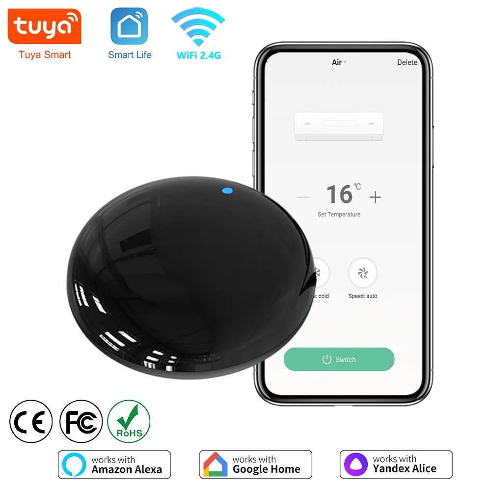 Tuya WiFi IR リモコン スマートユニバーサル TV エアコン Alexa リモコン Google Home Yandex Google  対応 : Gearbest