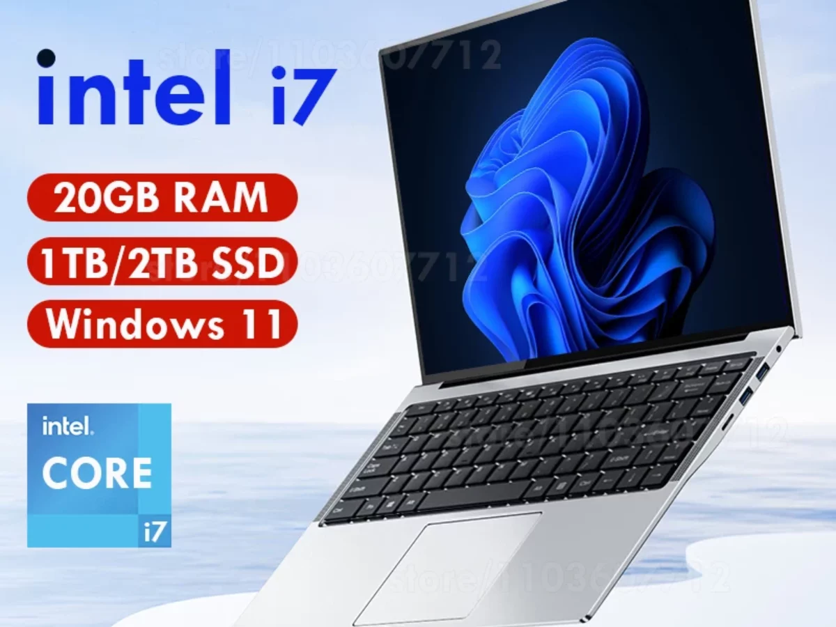 Windows 11 Gaming Laptop Computer Intel Core i7 20GB DDR4 1TB 2TB 