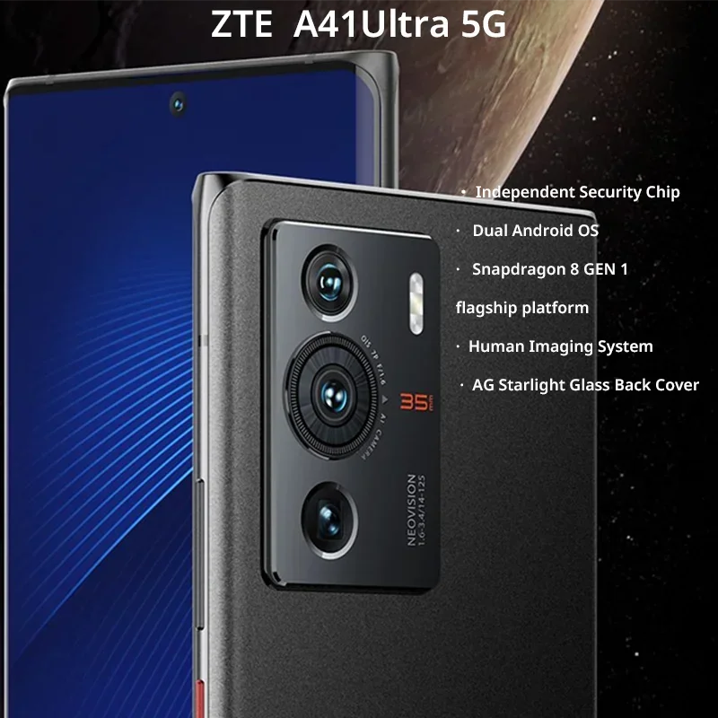 Global Rom Zte A41 Ultra 5g Smartphone Snapdragon 8 Gen 1 6.7'' 144hz 