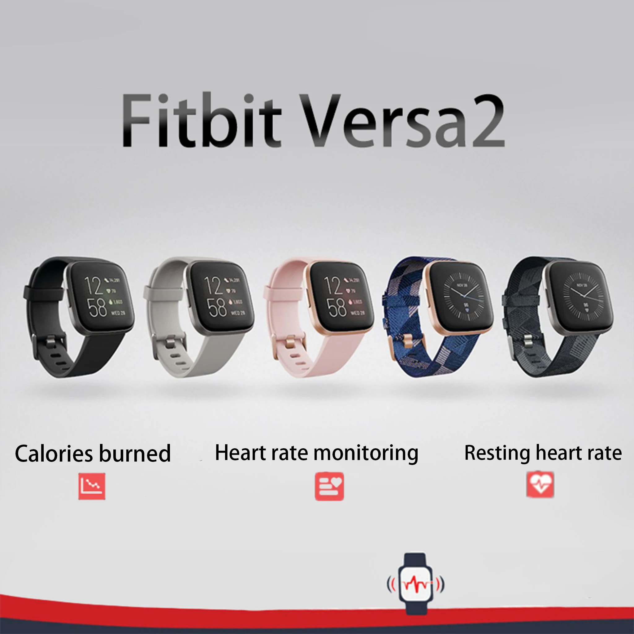 Fitbit Versa 2 Health And Fitness Smartwatch With Heart Rate Music Alexa Built In Sleep And 8809