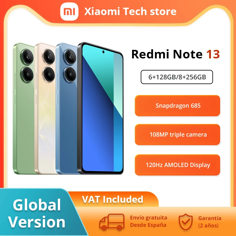 グローバル版 Xiaomi Redmi Note 13 4G スマートフォン Snapdragon® 685 108MP カメラ 120Hz  AMOLED ディスプレイ 33W 充電 : Gearbest