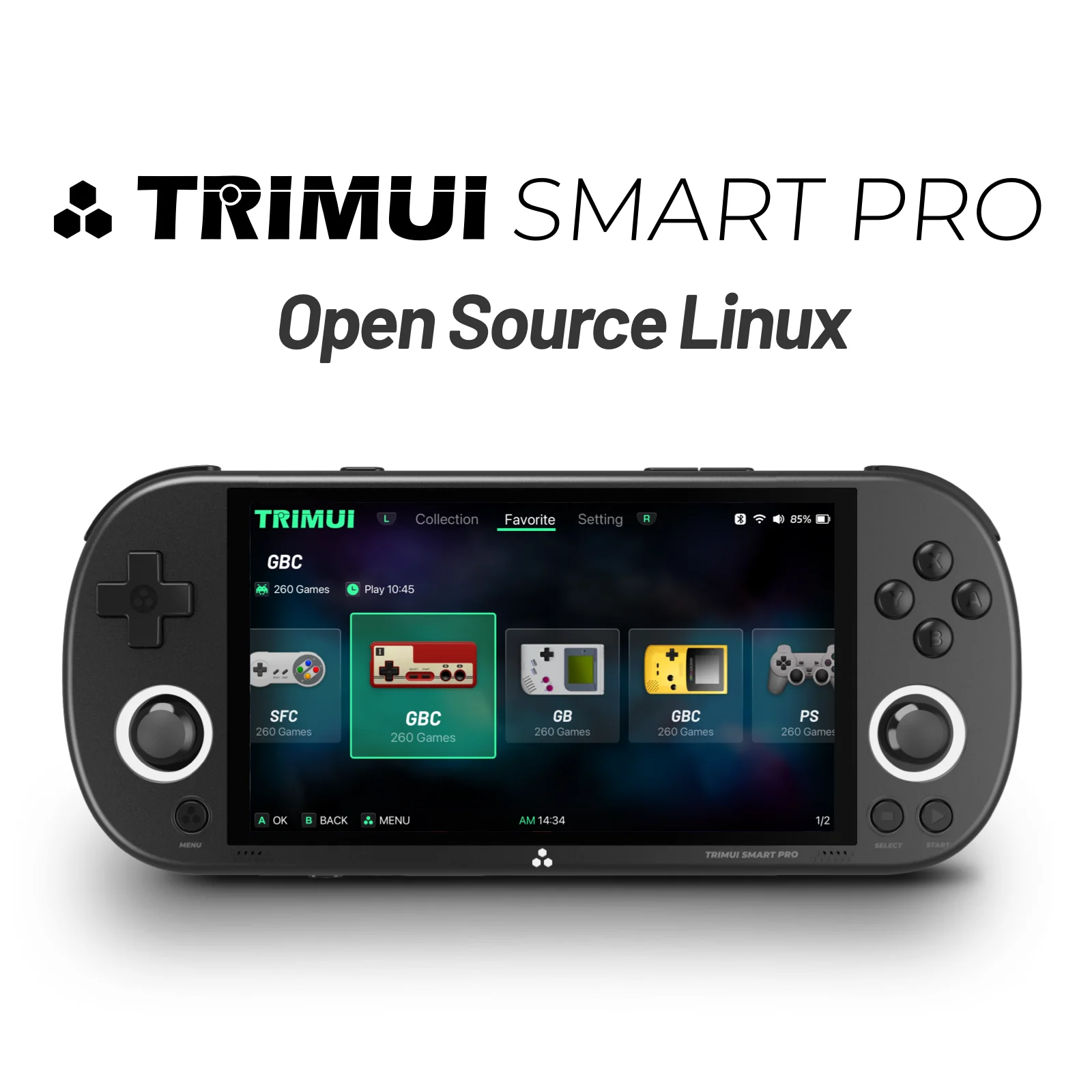 Trimui Smart Pro Handheld Game Console 4.96''IPS Screen Linux System ...