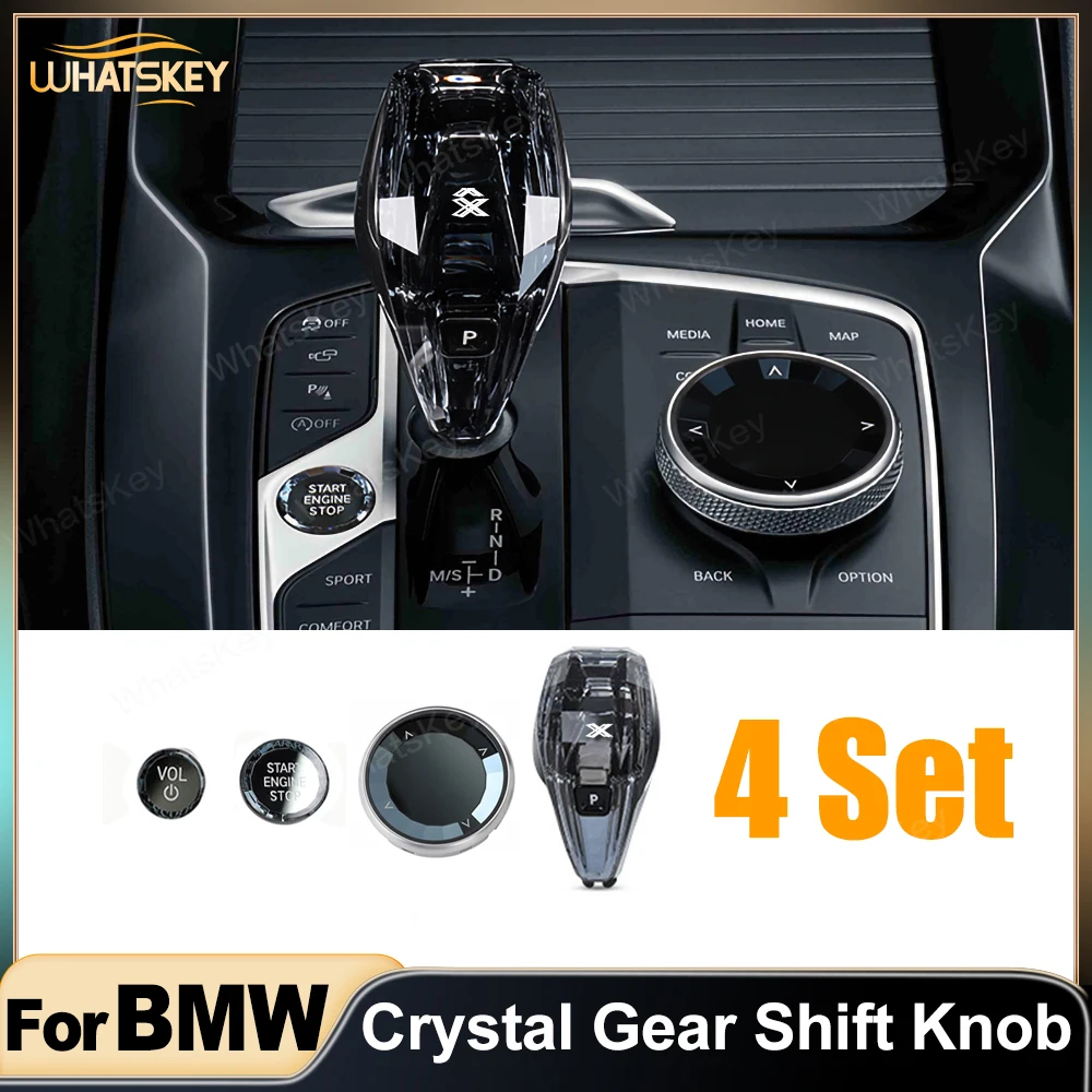 4ピースセット クリスタルギアシフトノブレバー BMW G20 G21 iX3 G08 X3 G01 X6 G06 X7 G07 X5 G05  オートマチッククリスタルギアハンドル用 : Gearbest