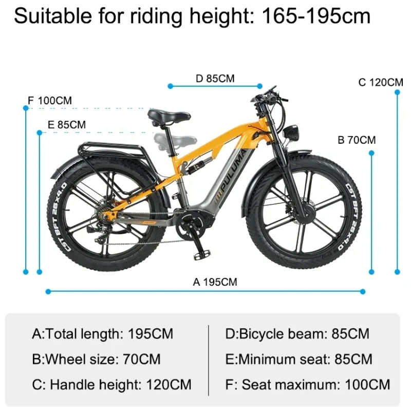 PULUMA 電動自転車 ピークパワー 3000W モーター 48V20AH E-Bike 油圧ディスクブレーキ 26*4.0 インチ ファットタイヤ  オフロード電動自転車 : Gearbest