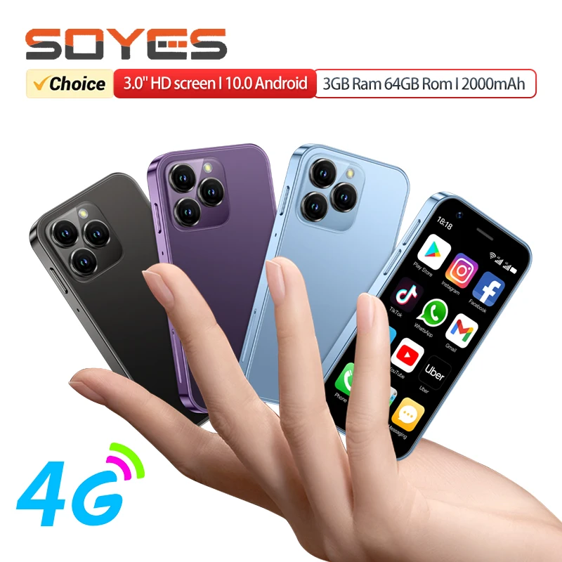 SOYES XS16 ミニスマートフォン 3.0インチ グローバル 4G LTE Android10.0 3GB RAM 64GB ROM GPS  WiFi デュアルSIM PlayストアWhatsAPPをサポート : Gearbest