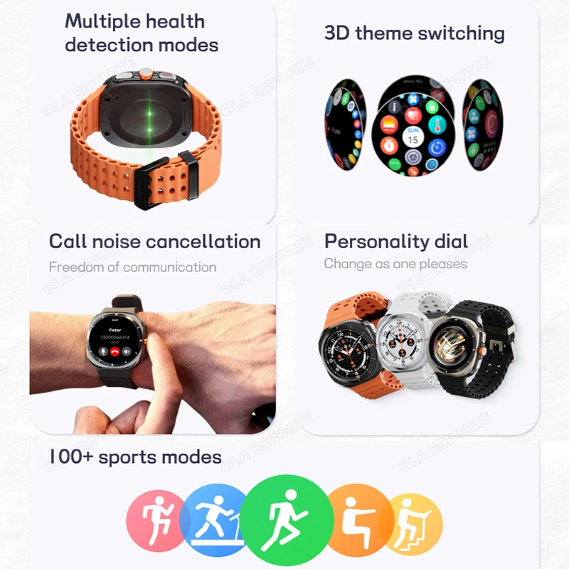 For Samsung Galaxy Watch 7 Ultra Smart Watch BT Call Sport Waterproof